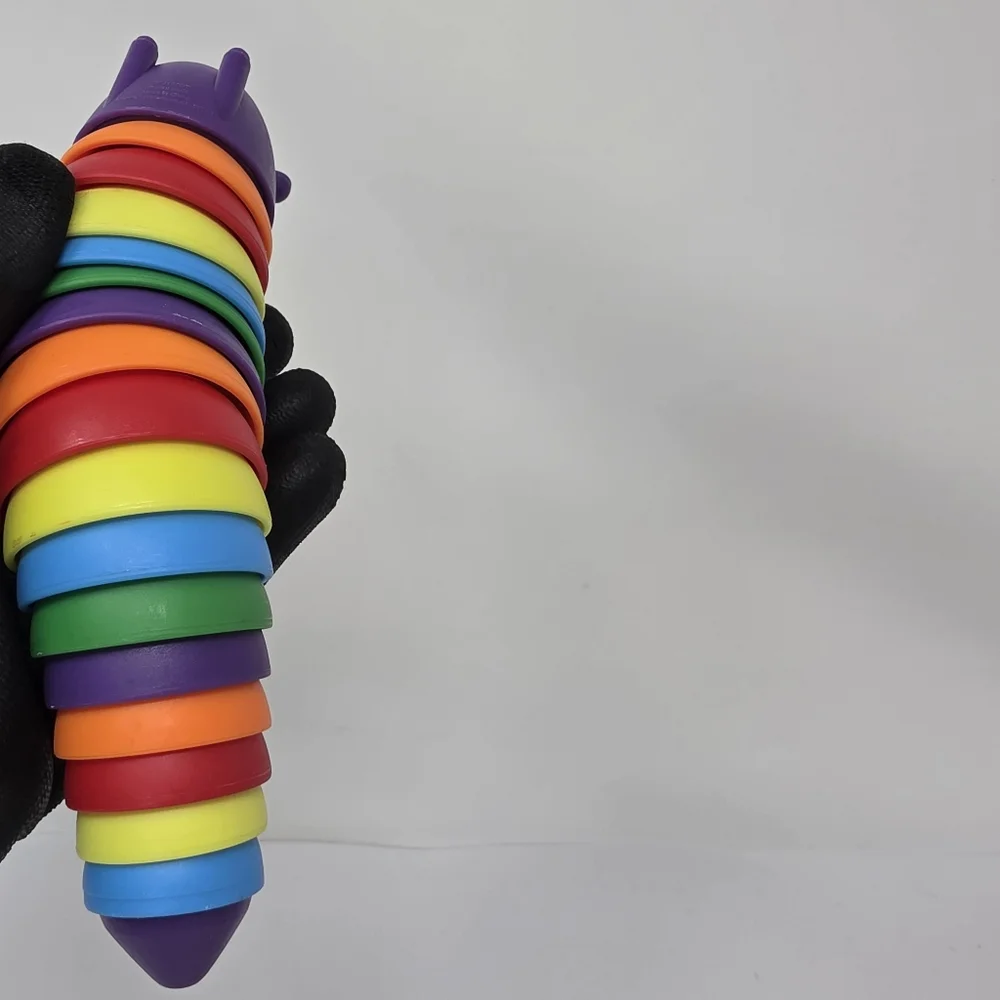 Sensory Fidget Toy Colorful Rainbow Slug Caterpillar